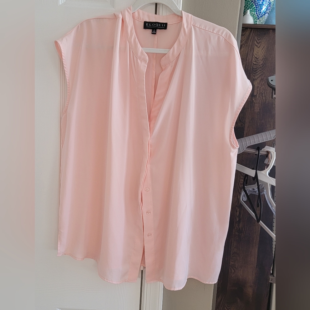 Light pink sleeveless top by Eloquii